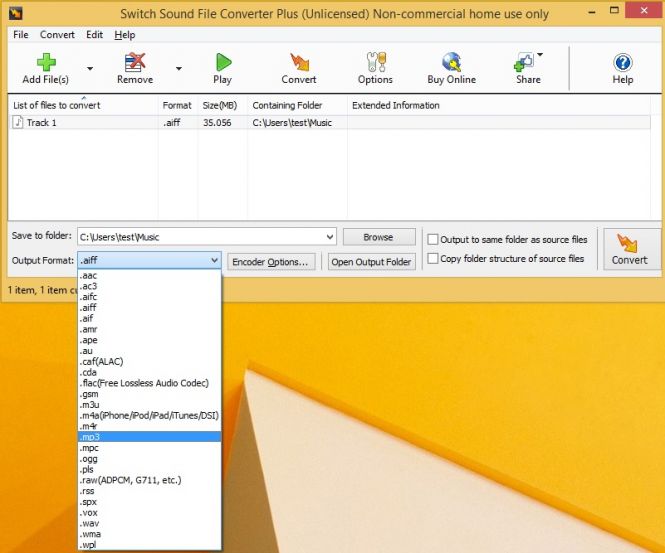 Choosing Output Format
