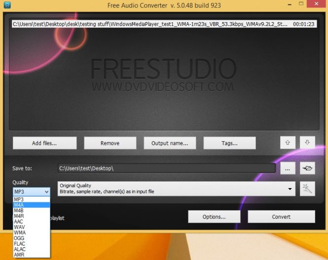 Free Audio Converter Formats List