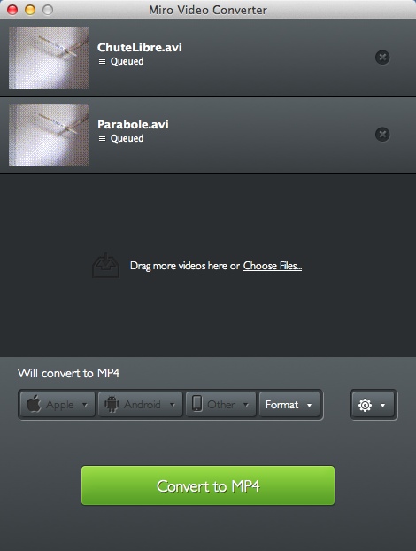 How to Convert AVI to MP4 on Mac OS X for Free Using Miro Video Converter