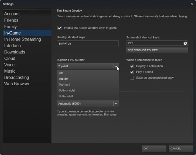 Steam FPS Menu