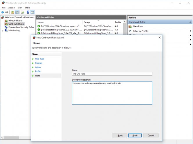 Rule Name and Description