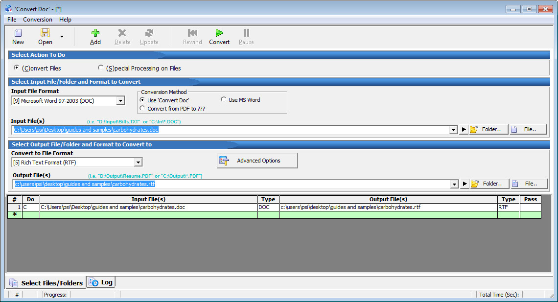 How to convert DOC to RTF with Convert DOC