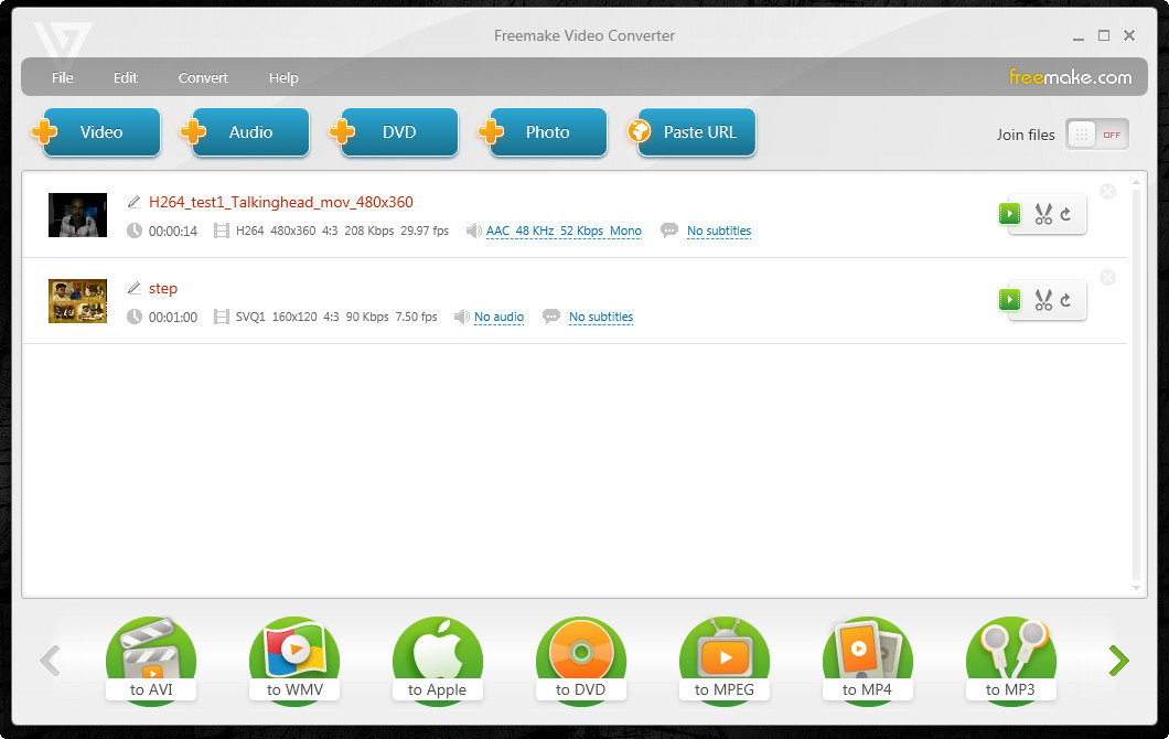 How to convert MOV to AVI with Freemake Video Converter
