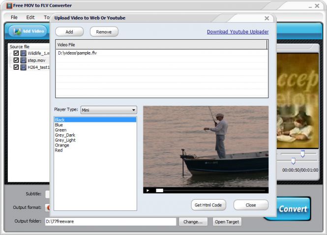 Upload video to the web or Youtube
