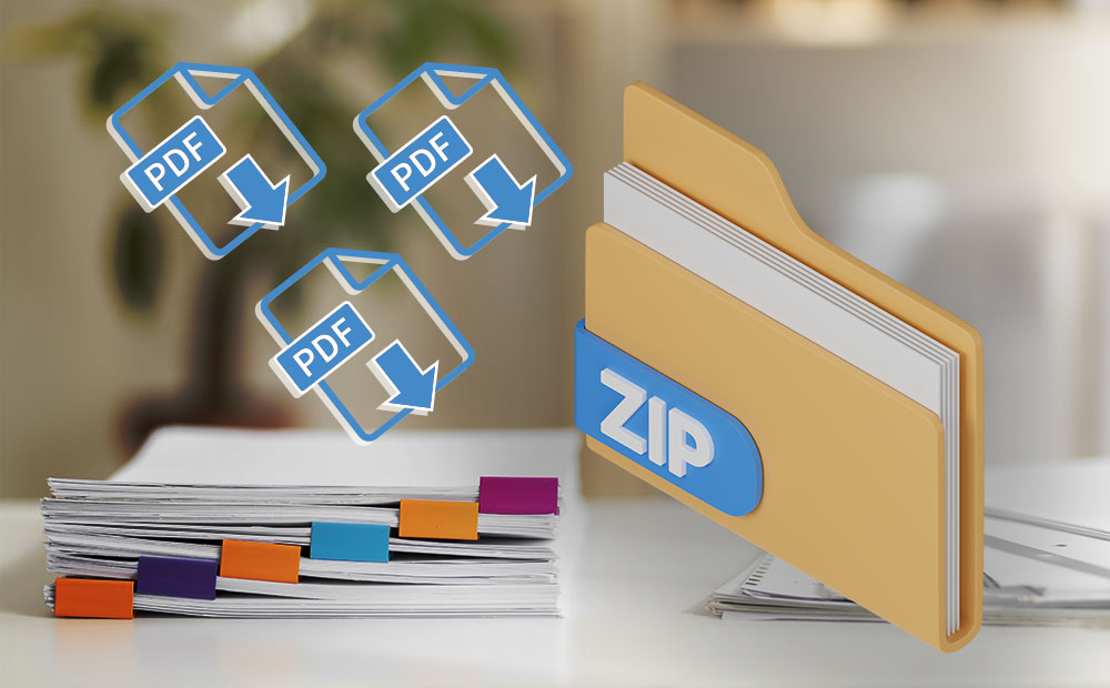 How to compress PDFs to ZIP files