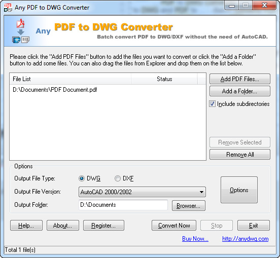 How to convert PDF to DWG With PDF to DWG Converter