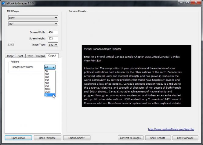 eBook to Images - font and encoding