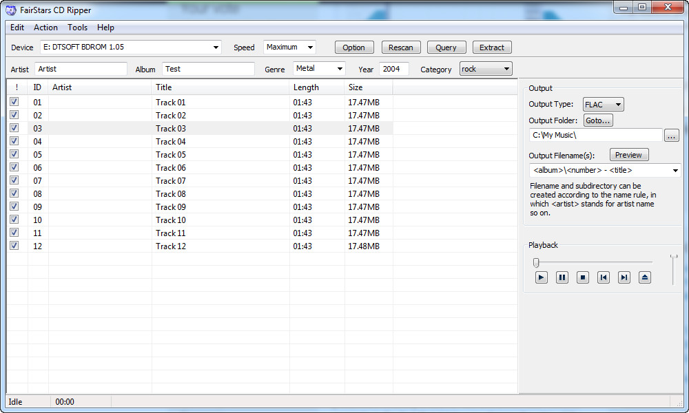 How to Rip Audio CD to FLAC Files with FairStars CD Ripper