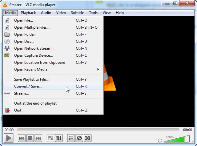 Access the conversion menu
