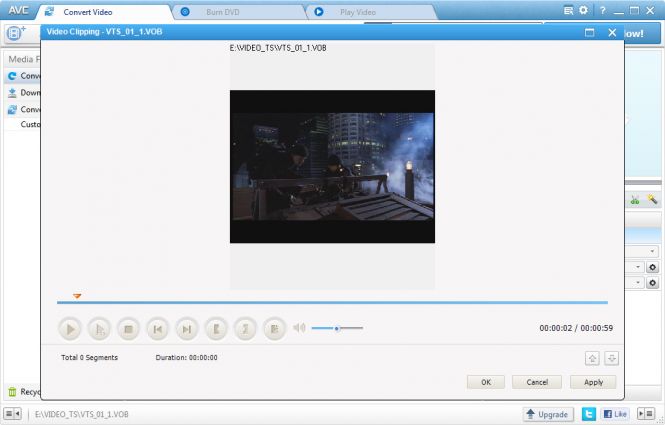 Edit the loaded video file