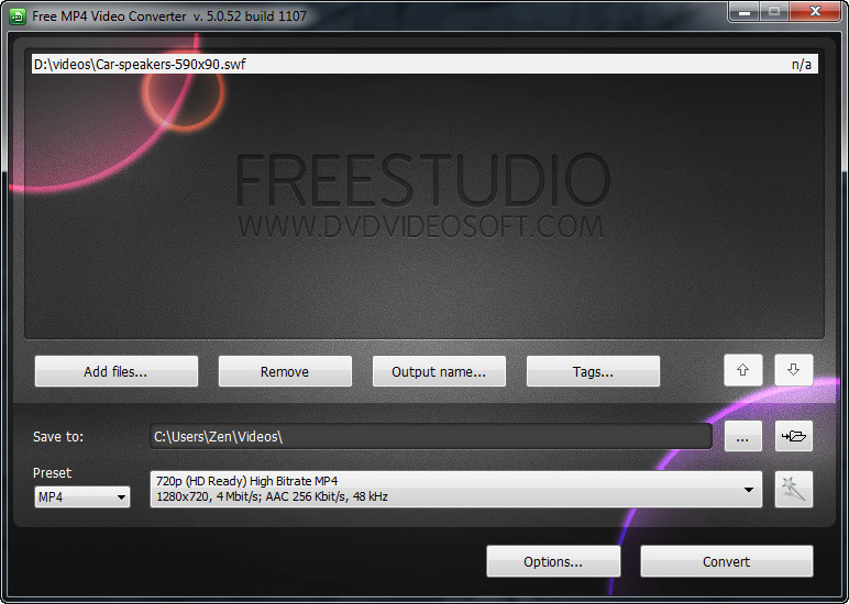 How to convert Shockwave Flash to MP4 with Free MP4 Video Converter