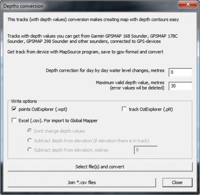 Create Depth Contours