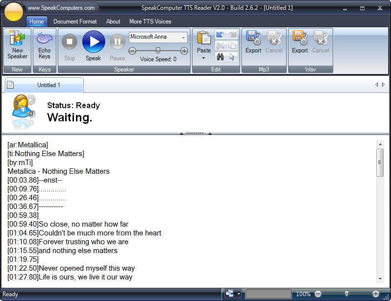 How to Convert LRC to MP3 with SpeakComputers Free Text to Speech